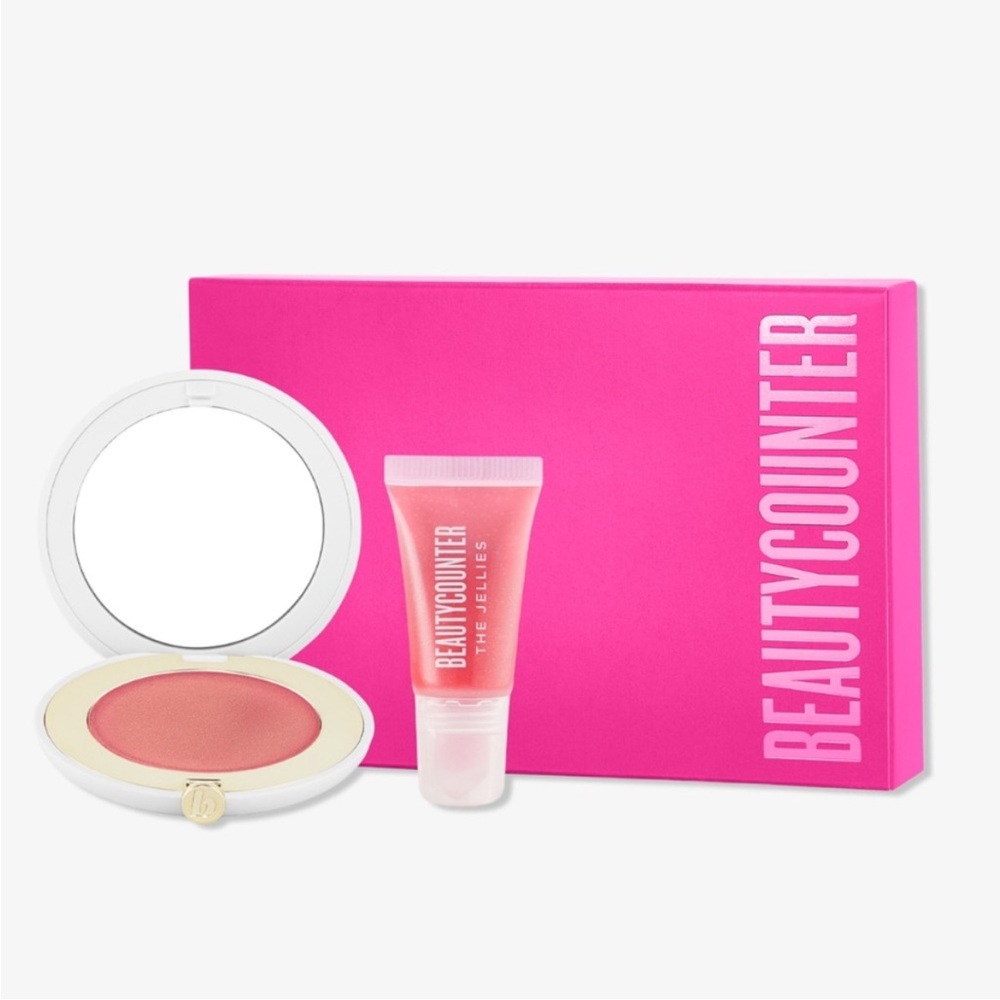 beautycounter Blush & Lip Tint Set in Hot Pink Packaging